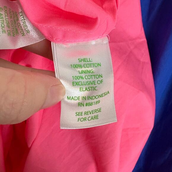 Lilly Pulitzer Anlee Color Block Tiered Bow Tie Smocked Back Midi Dress 8 - Picture 4 of 6